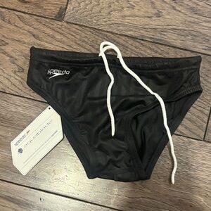 Speedo Men's Black Aquablade Swim Briefs